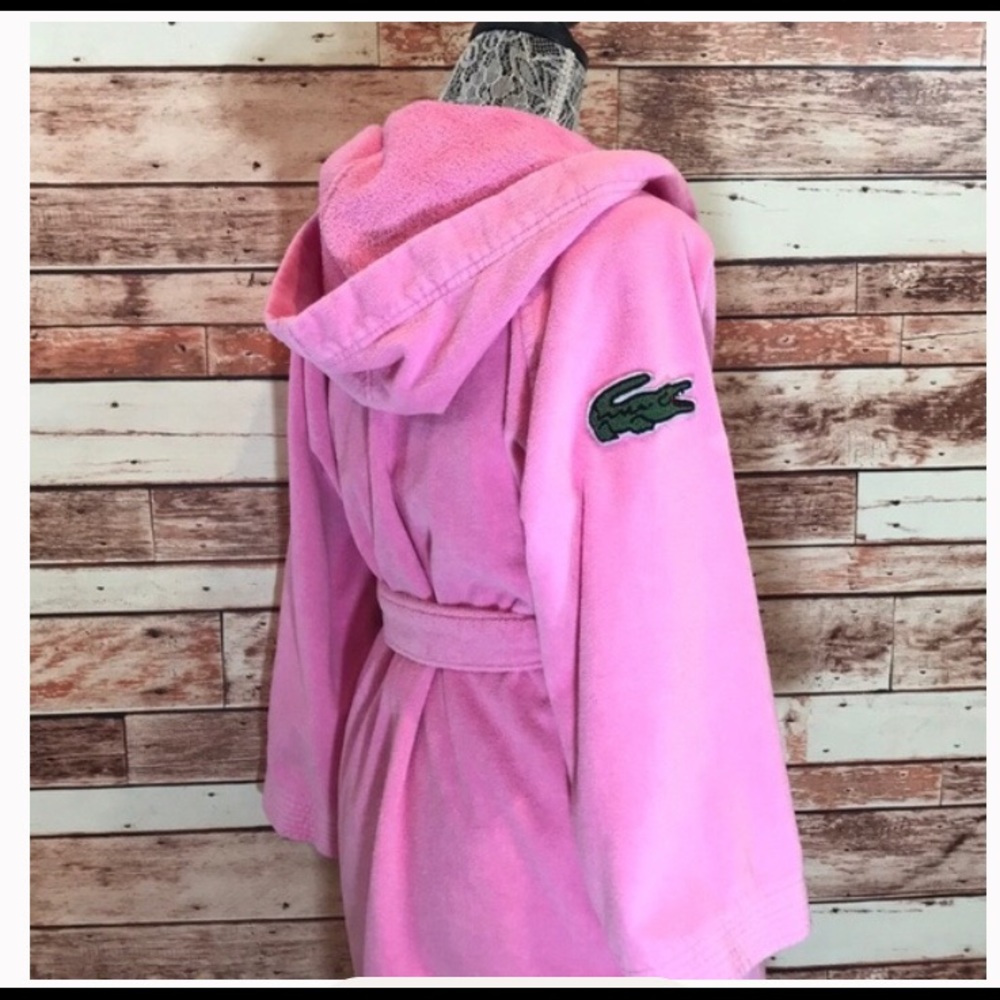 Lacoste short pink bathrobe